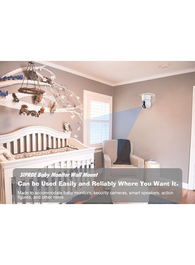 EMAAZZ LLC Clear Acrylic Wall Shelf Set of 3 – 4'' No-Drill Adhesive Mount Shelves for Security Cameras, Speakers, Baby Monitors & Smart Devices - Image 2